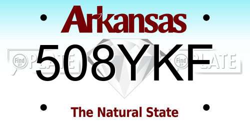 508YKF Arkansas License Plate