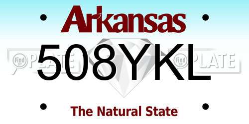 508YKL Arkansas License Plate