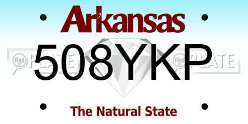 508YKP Arkansas License Plate