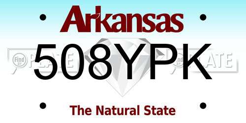 508YPK Arkansas License Plate