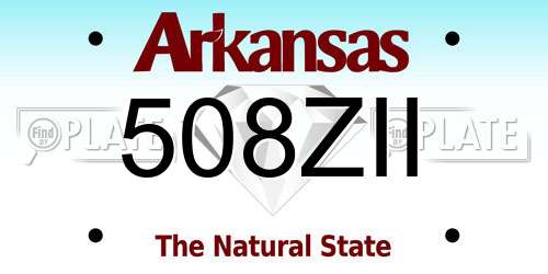 508ZII Arkansas License Plate