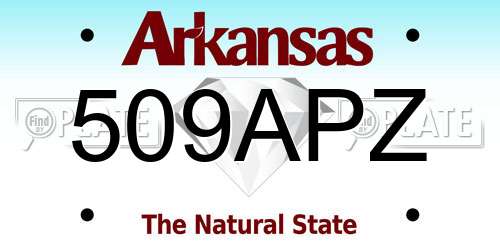 509APZ Arkansas License Plate