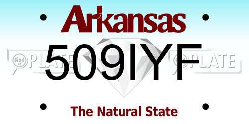 509IYF Arkansas License Plate