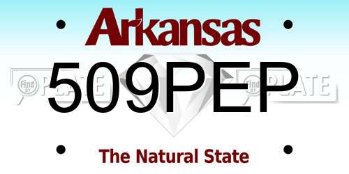 509PEP Arkansas License Plate