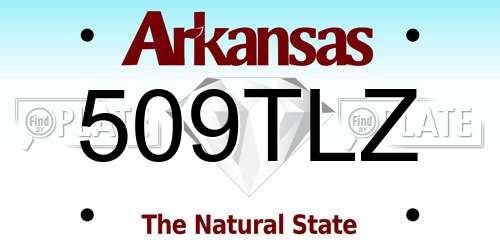 509TLZ Arkansas License Plate