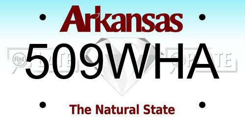 509WHA Arkansas License Plate