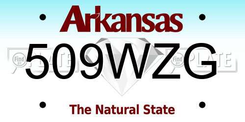 509WZG Arkansas License Plate