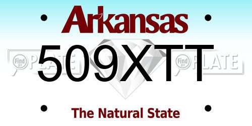 509XTT Arkansas License Plate