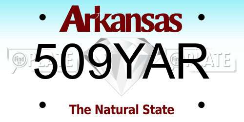 509YAR Arkansas License Plate