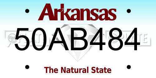 50AB484 Arkansas License Plate