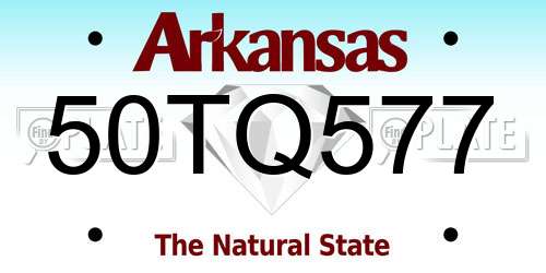 50TQ577 Arkansas License Plate