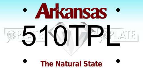 510TPL Arkansas License Plate