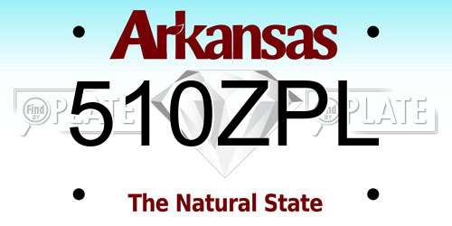 510ZPL Arkansas License Plate