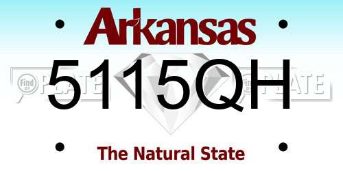 5115QH Arkansas License Plate