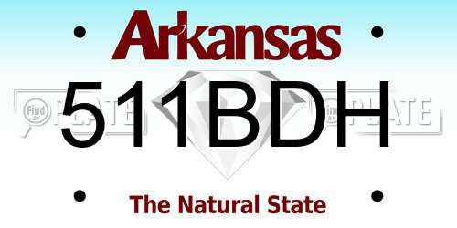 511BDH Arkansas License Plate