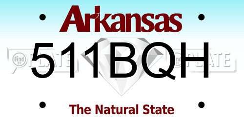 511BQH Arkansas License Plate