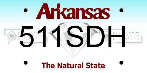 511SDH Arkansas License Plate