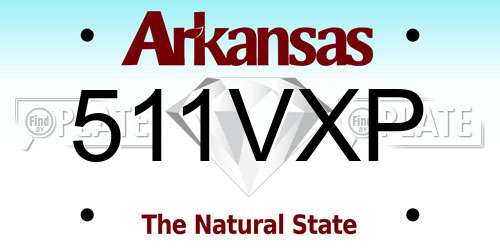 511VXP Arkansas License Plate
