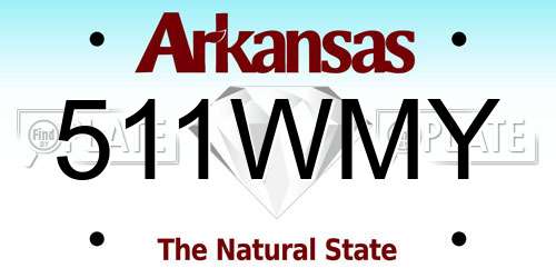511WMY Arkansas License Plate