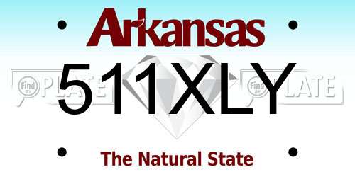 511XLY Arkansas License Plate