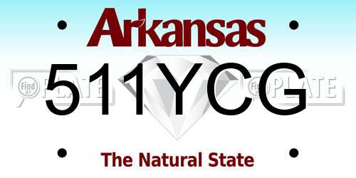 511YCG Arkansas License Plate