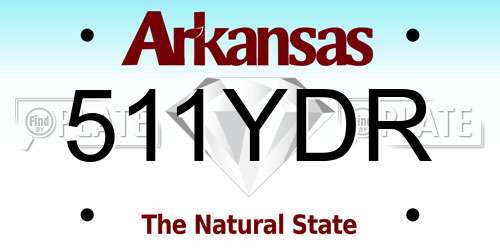 511YDR Arkansas License Plate