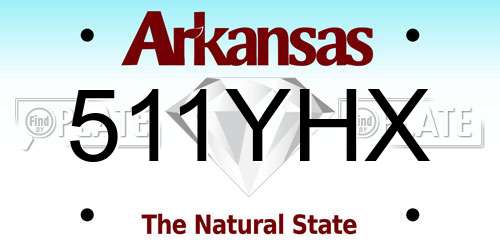 511YHX Arkansas License Plate