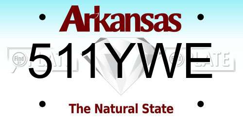 511YWE Arkansas License Plate