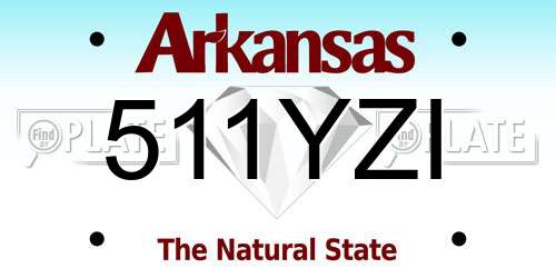 511YZI Arkansas License Plate