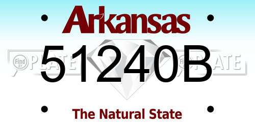 51240B Arkansas License Plate