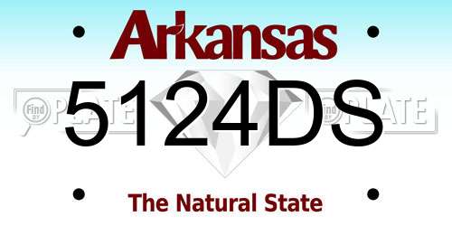 5124DS Arkansas License Plate