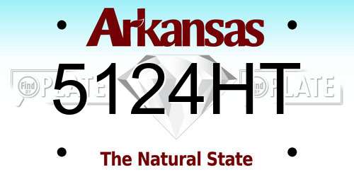 5124HT Arkansas License Plate