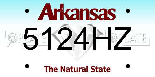 5124HZ Arkansas License Plate
