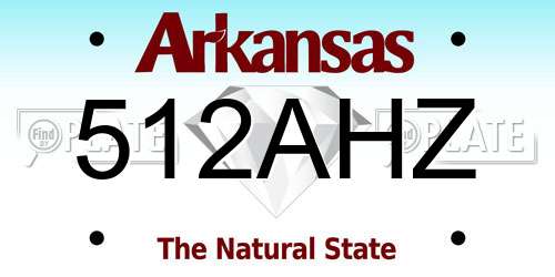512AHZ Arkansas License Plate