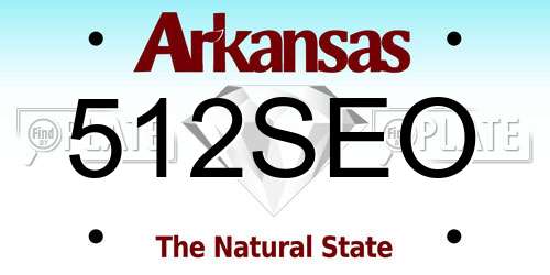 512SEO Arkansas License Plate