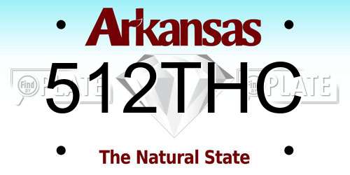 512THC Arkansas License Plate