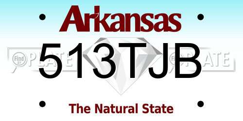 513TJB Arkansas License Plate