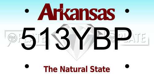 513YBP Arkansas License Plate