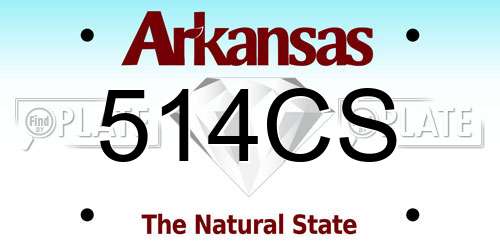 514CS Arkansas License Plate