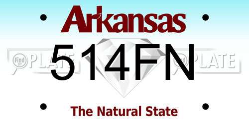 514FN Arkansas License Plate