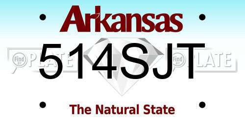 514SJT Arkansas License Plate