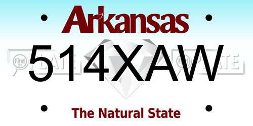 514XAW Arkansas License Plate
