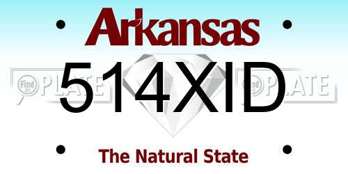 514XID Arkansas License Plate