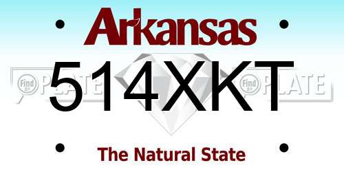 514XKT Arkansas License Plate