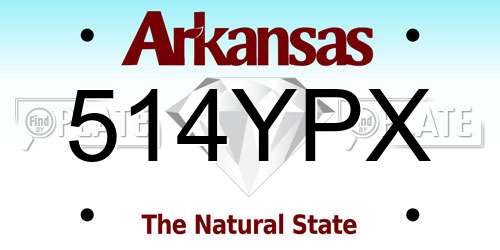 514YPX Arkansas License Plate