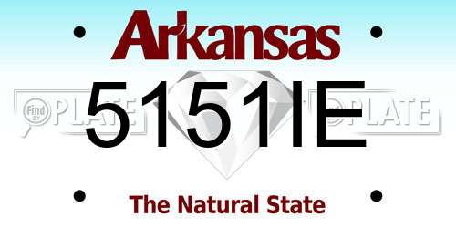 5151IE Arkansas License Plate