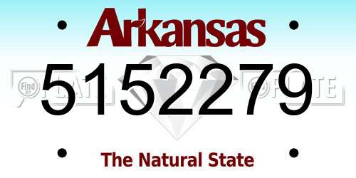 5152279 Arkansas License Plate