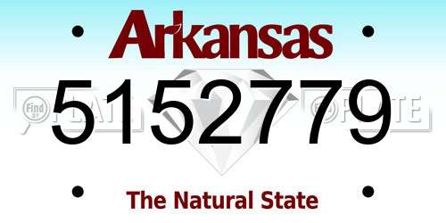 5152779 Arkansas License Plate