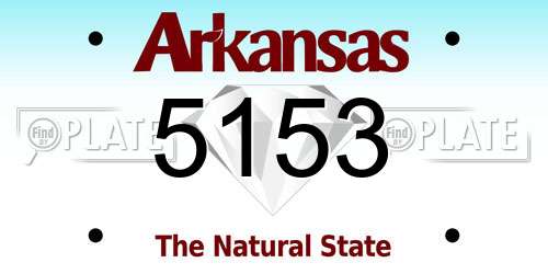 5153 Arkansas License Plate