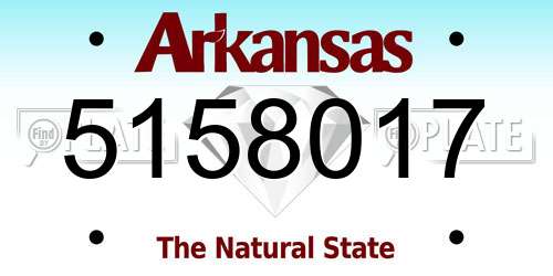 5158017 Arkansas License Plate